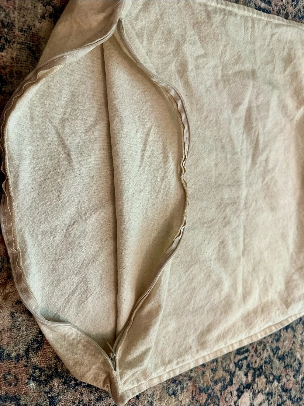 Cream Decorative Bee Pillow Cover with Crown Motif